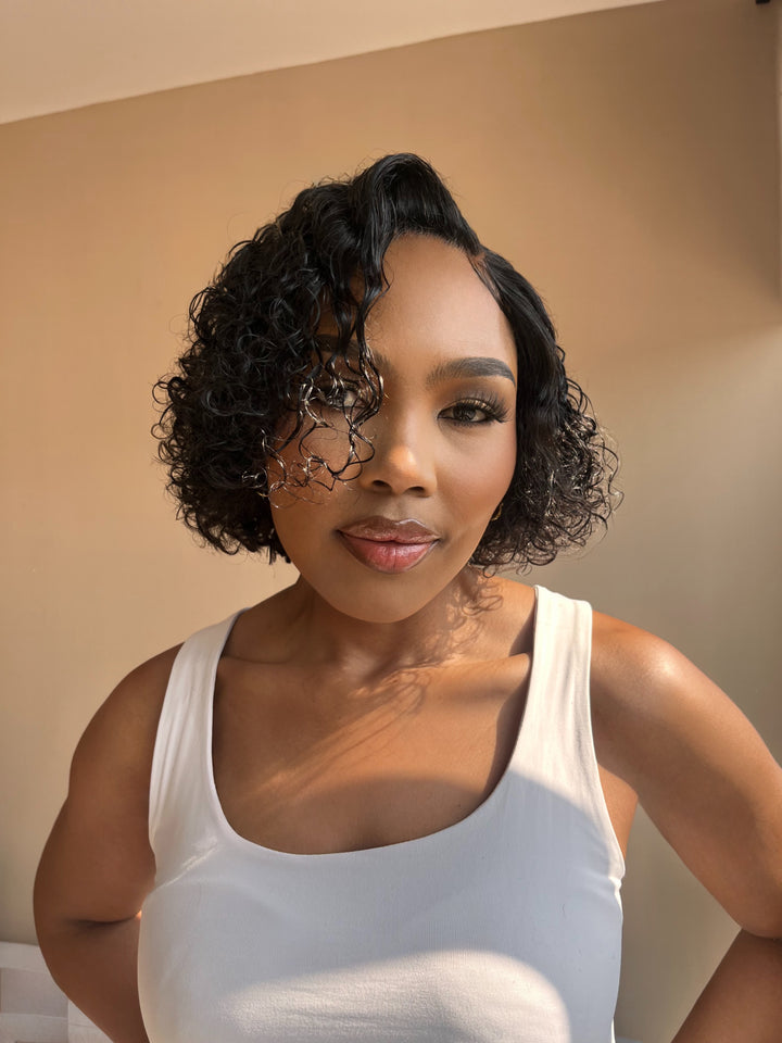 Rose Curl Double Drawn Bob Wig (10-14") | San Hair