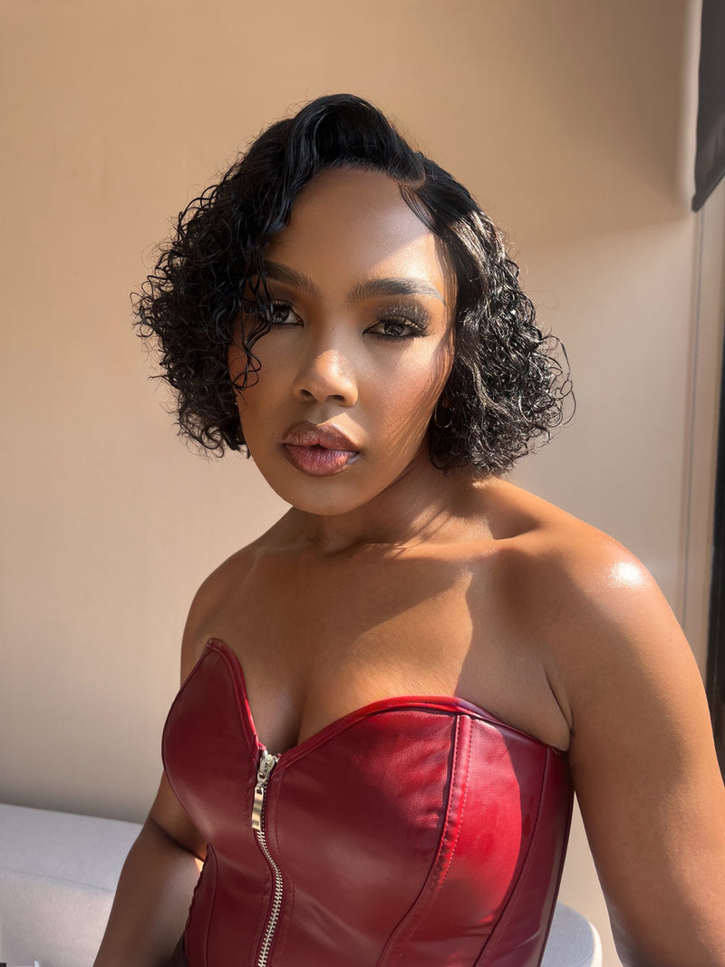 Rose Curl Double Drawn Bob Wig (10-14") | San Hair