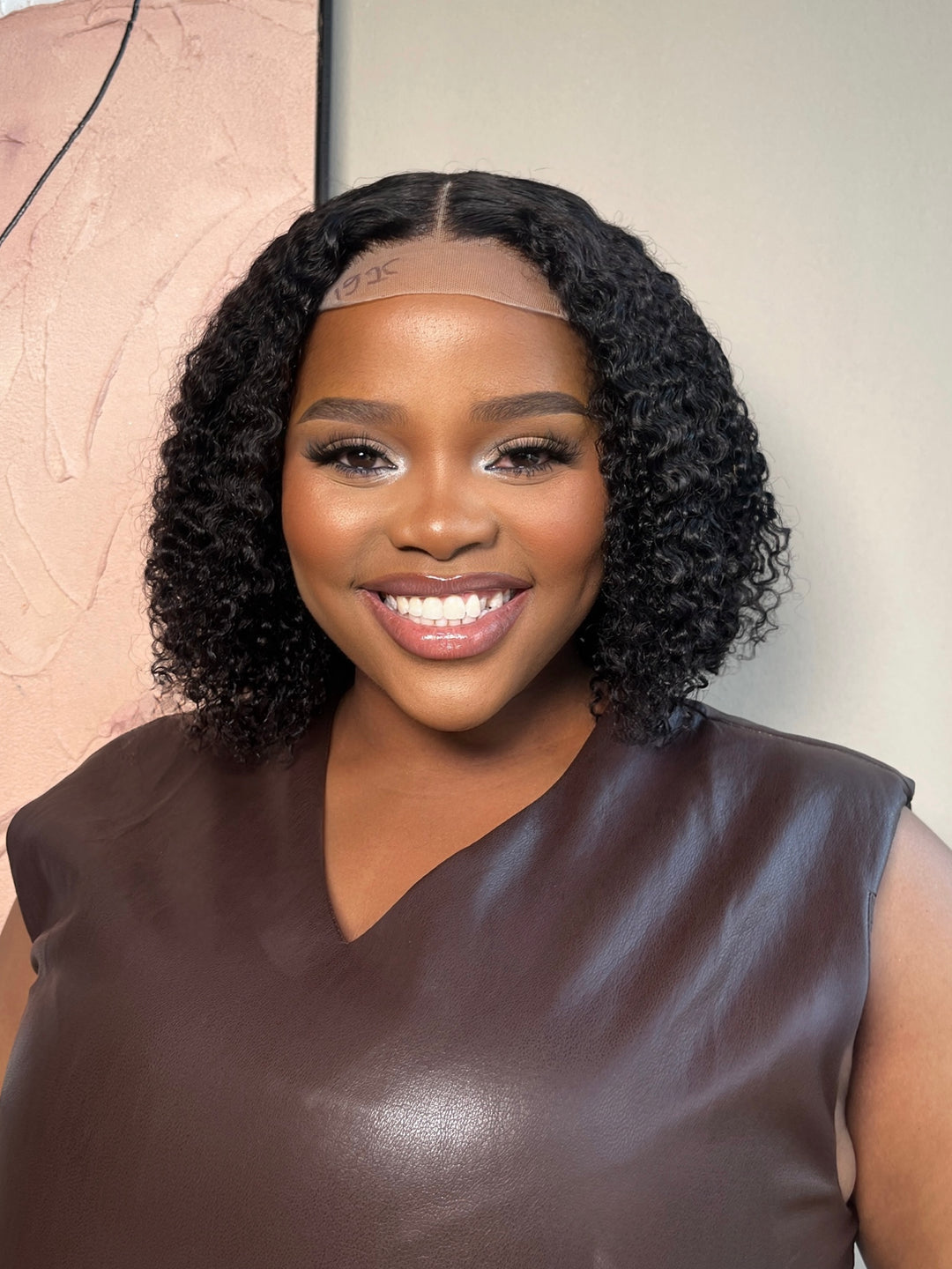 12 Jerry Curl Bob Wig- 4x4 Lace Closure