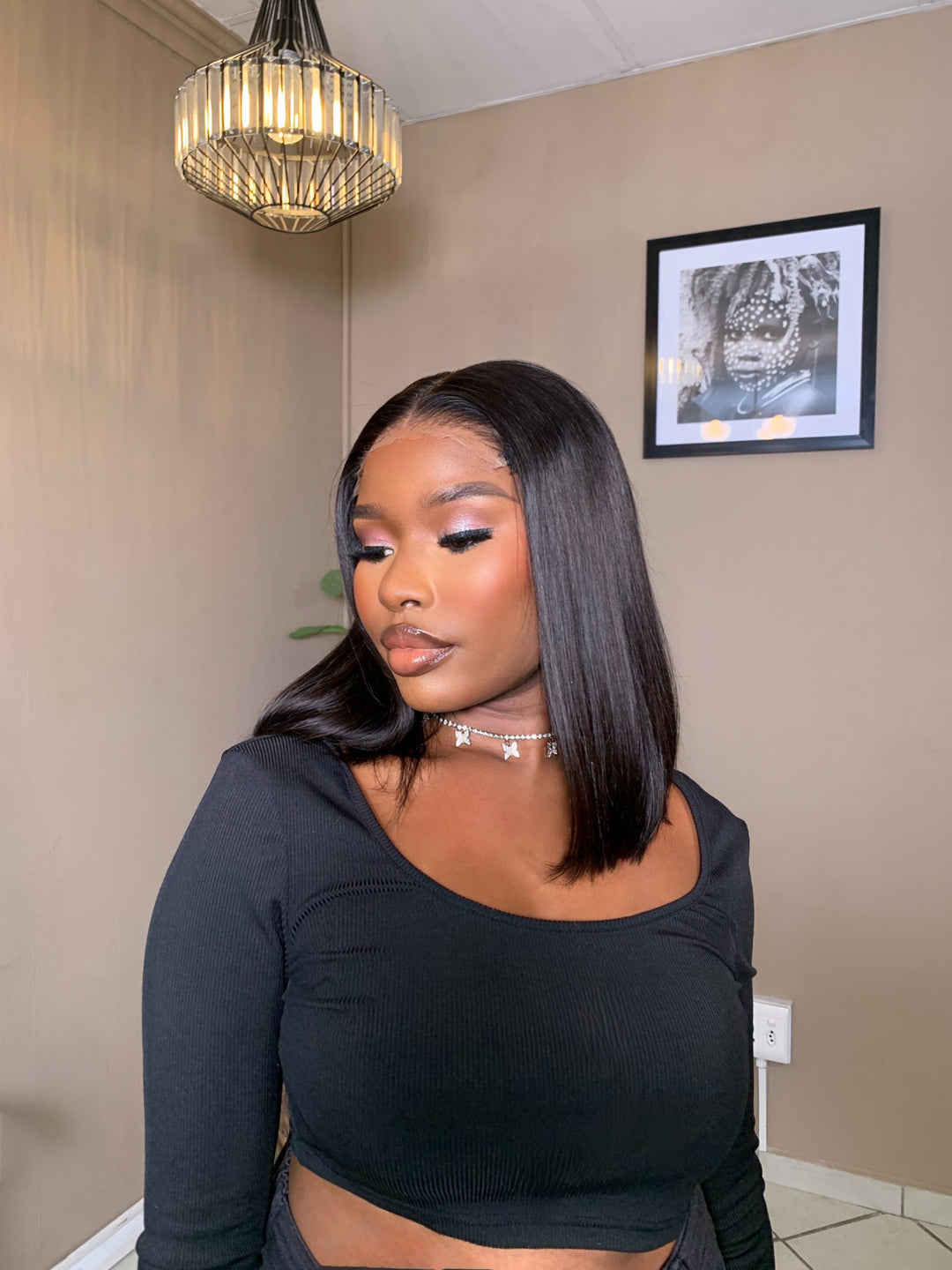 10-12" Straight Double Drawn Bob Wig- 5x5 HD Lace Closure