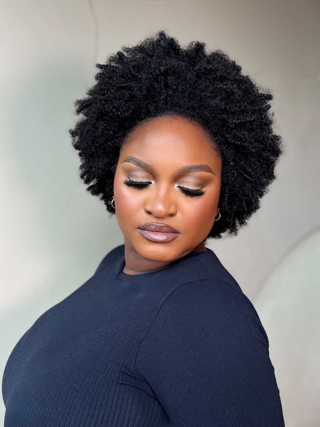 Afro Kinky Half Wig (Glueless Blend) | The San Hair
