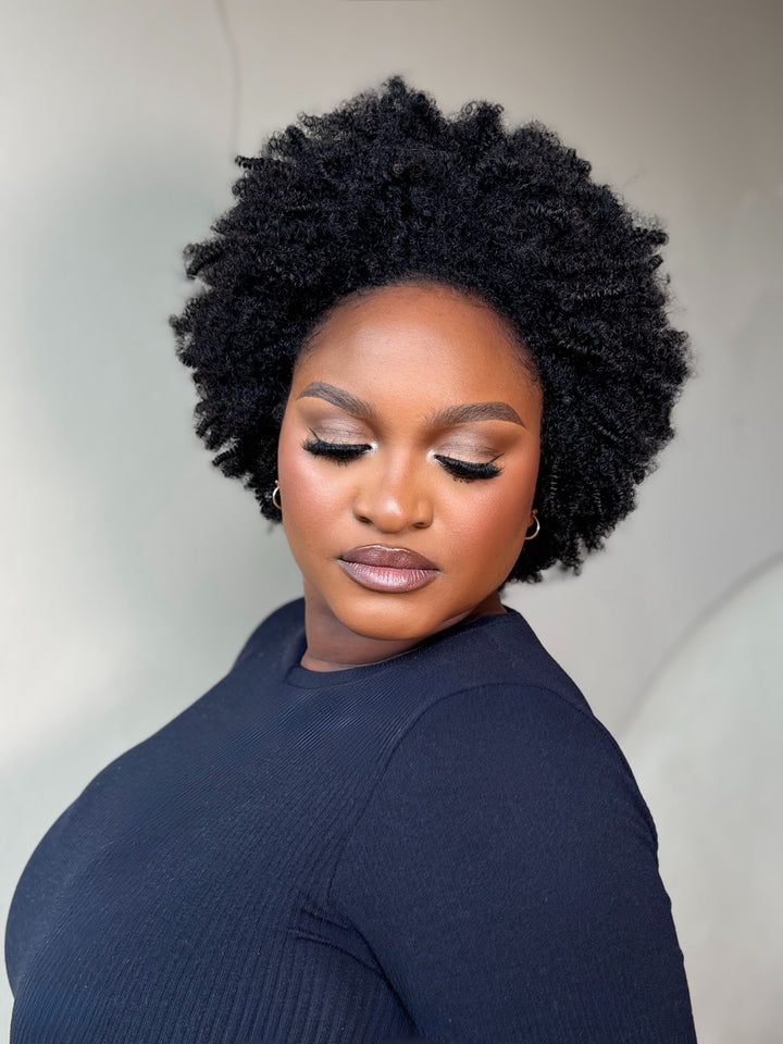 Afro Kinky Half Wig (Glueless Blend) | The San Hair