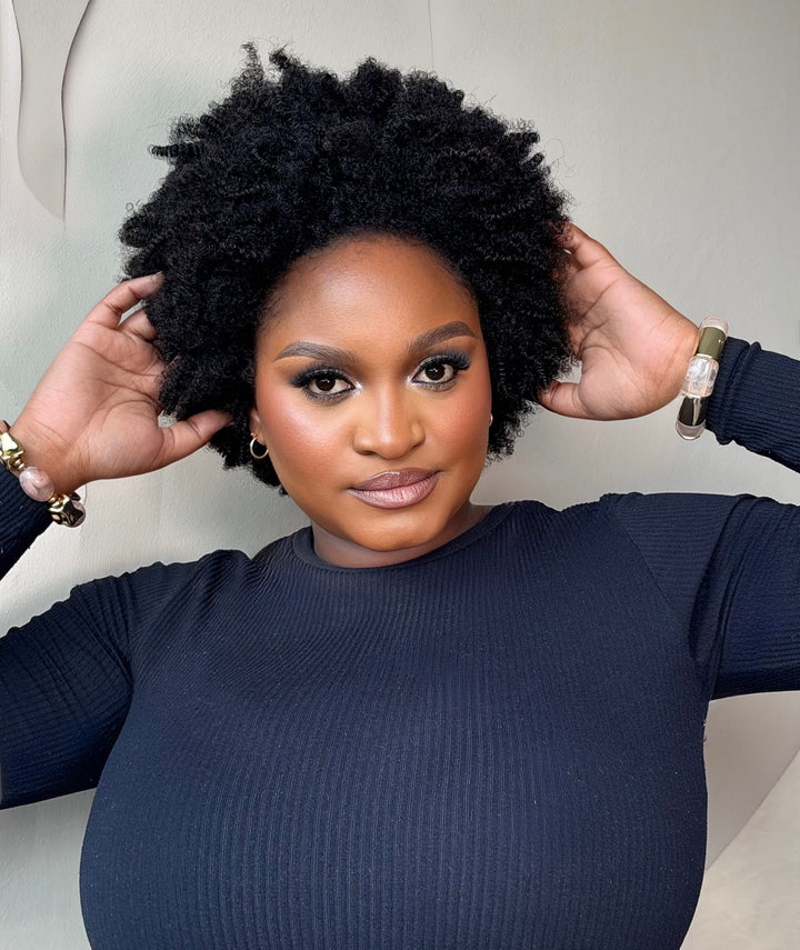 Afro Kinky Half Wig (Glueless Blend) | The San Hair