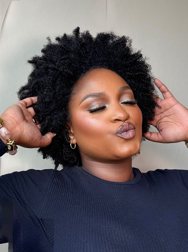 Afro Kinky Half Wig (Glueless Blend) | The San Hair