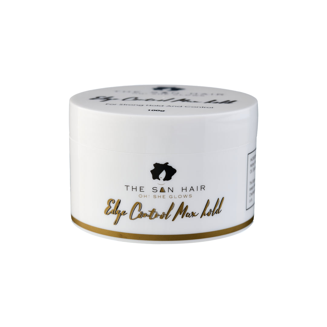 The San Hair- Edge control max hold formulated to lay down edges to smooth and sleek for a polished look. Suitable for braids and locks.