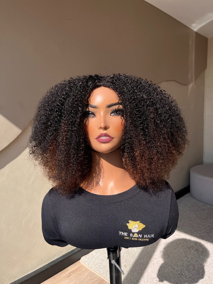 16" Jerry Curl Half Wig| Various Colours