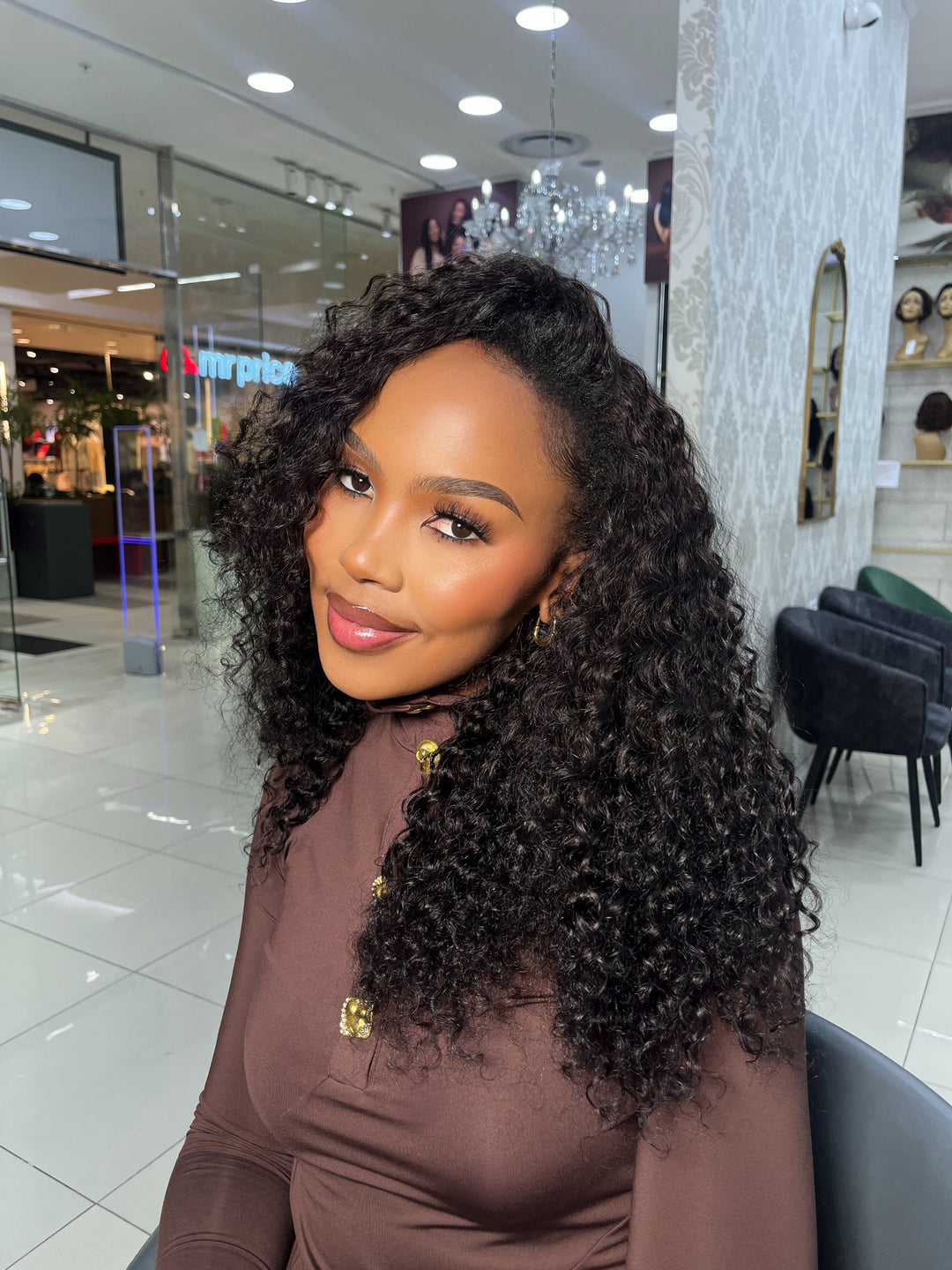 20" Italian Curl half wig| Natural