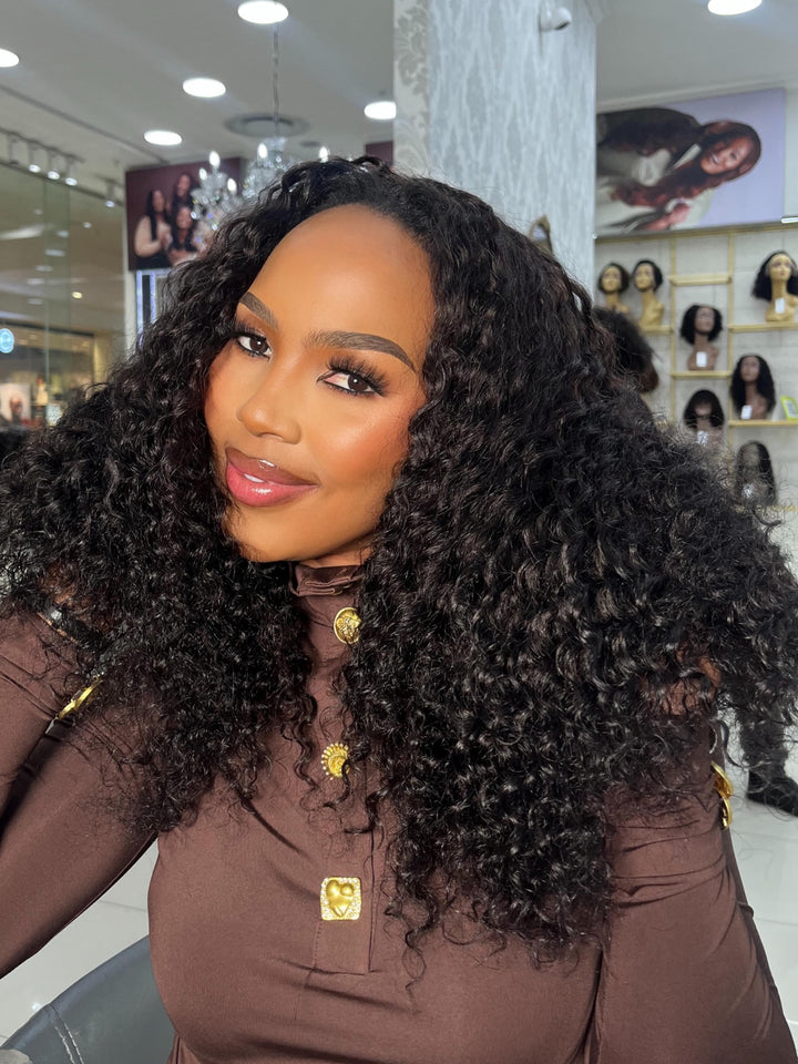 20" Italian Curl half wig| Natural