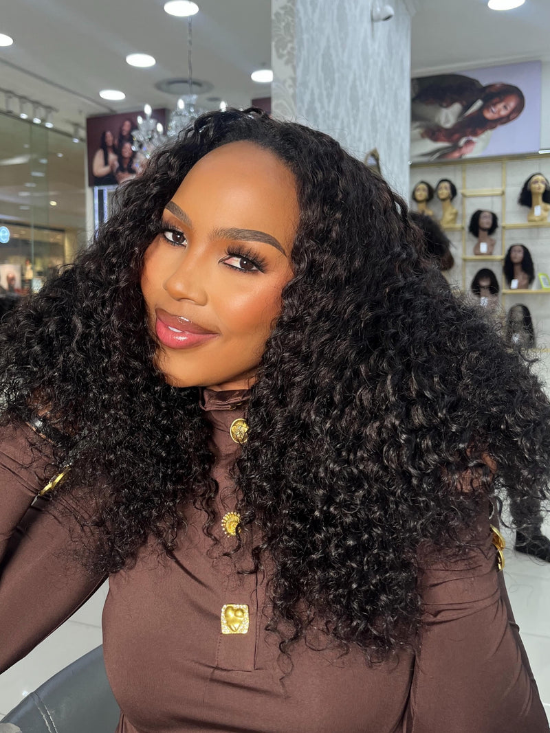 20" Italian Curl half wig| Natural