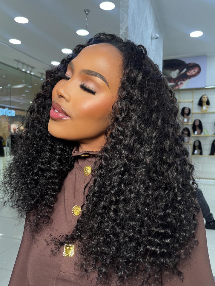 20" Italian Curl half wig| Natural
