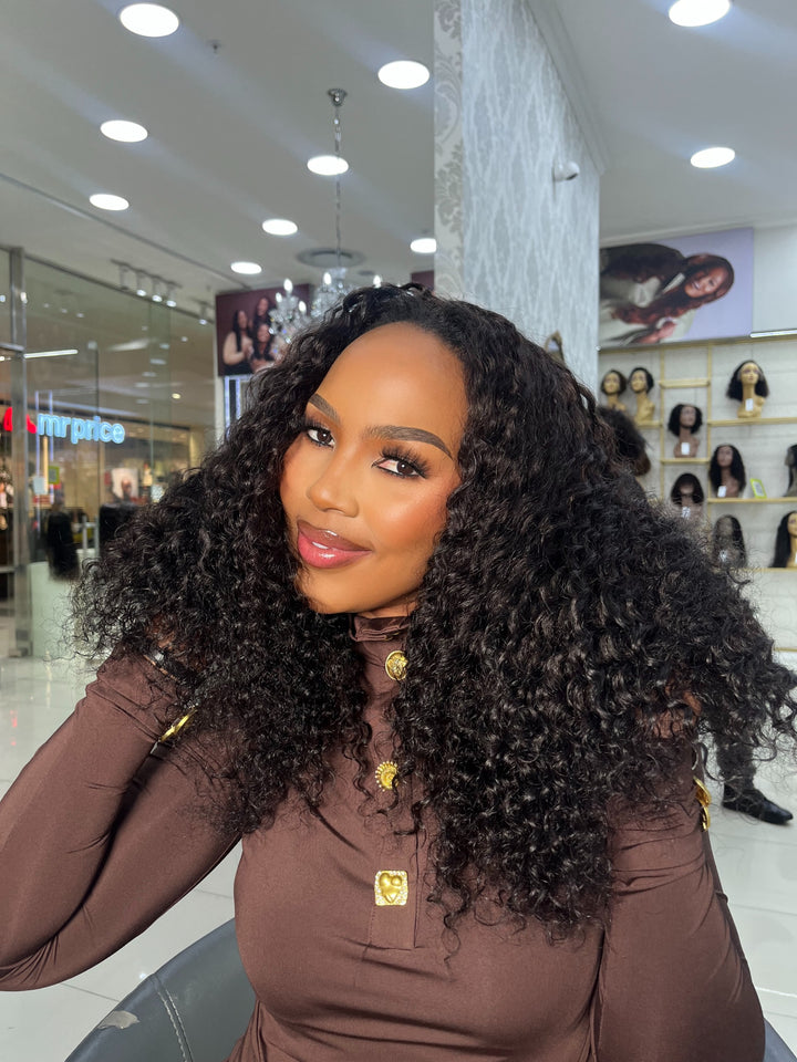 20" Italian Curl half wig| Natural