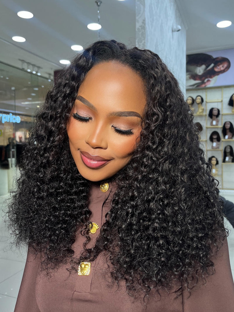 20" Italian Curl half wig| Natural