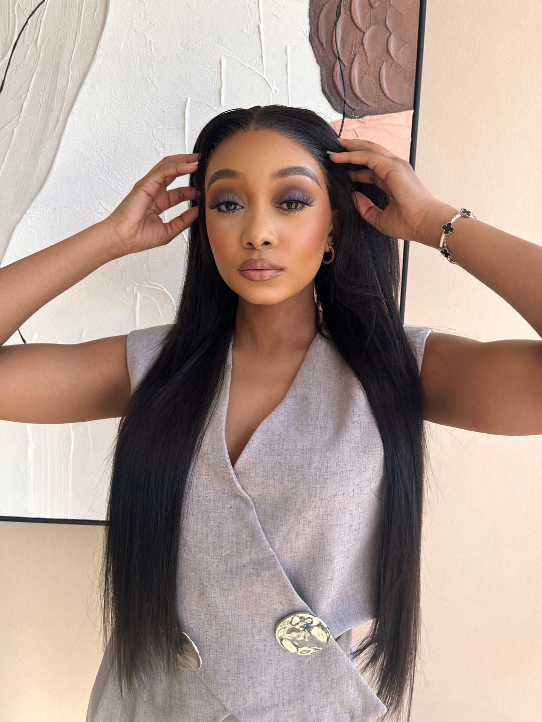 16-32" Straight Peruvian Frontal Wig- 13x4 Lace Front