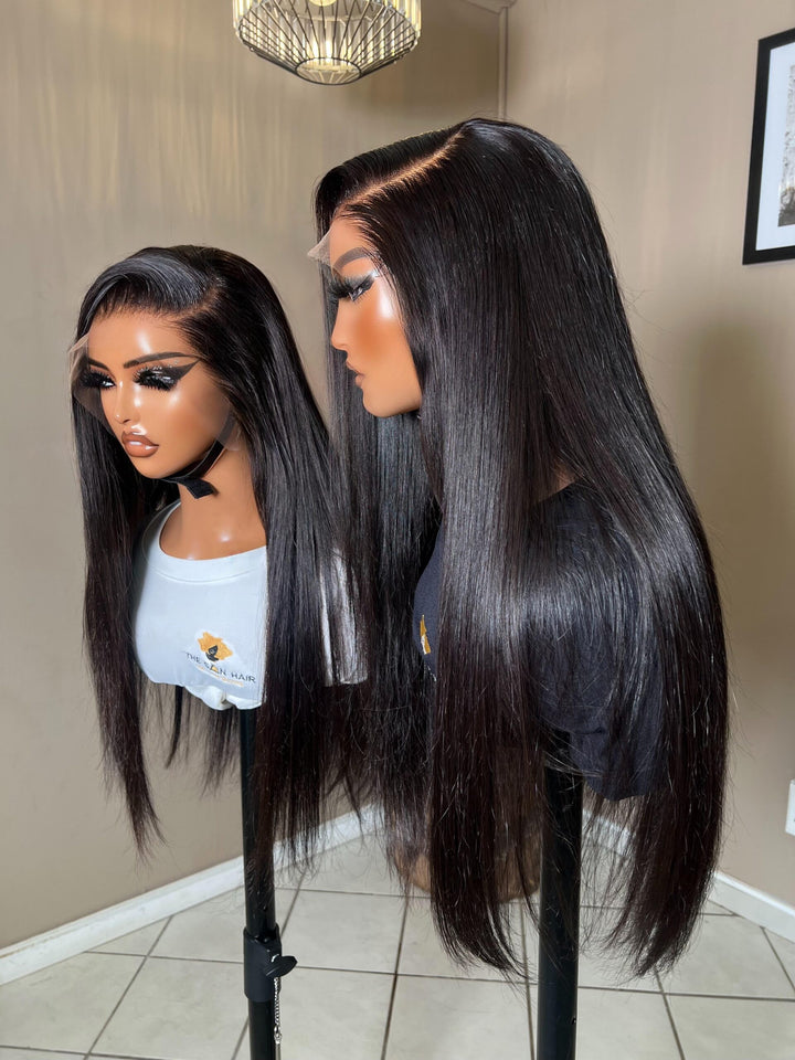 20-28" Straight Vietnamese Wig- 13x4 HD Lace Front| Black