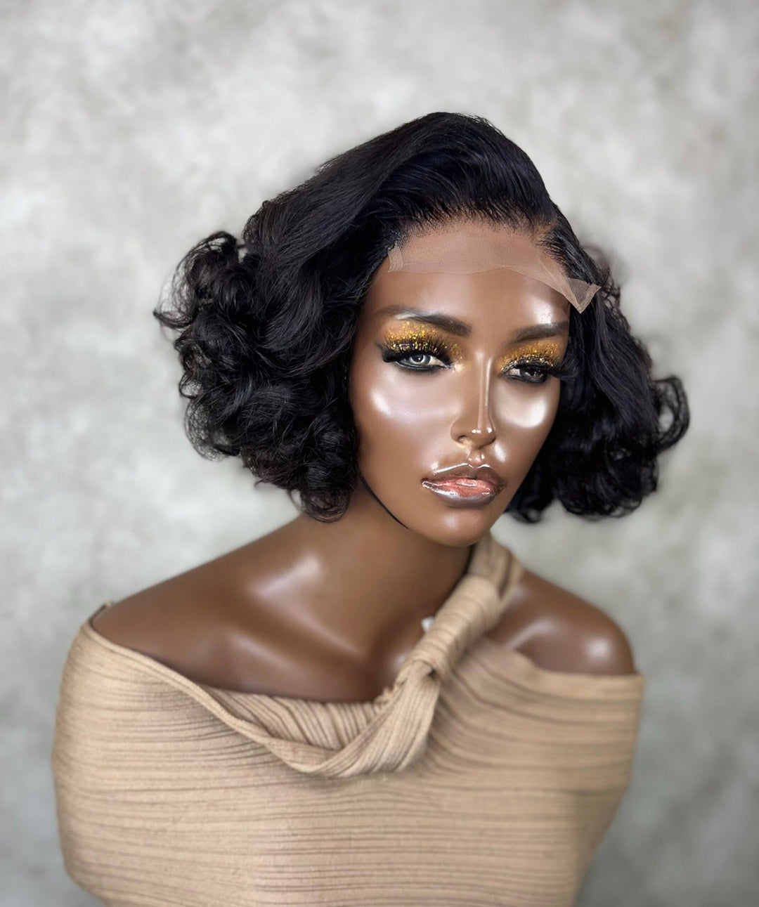 10-14" Vogue Double Drawn Bob Wig- 4x4 Lace Closure| Black 