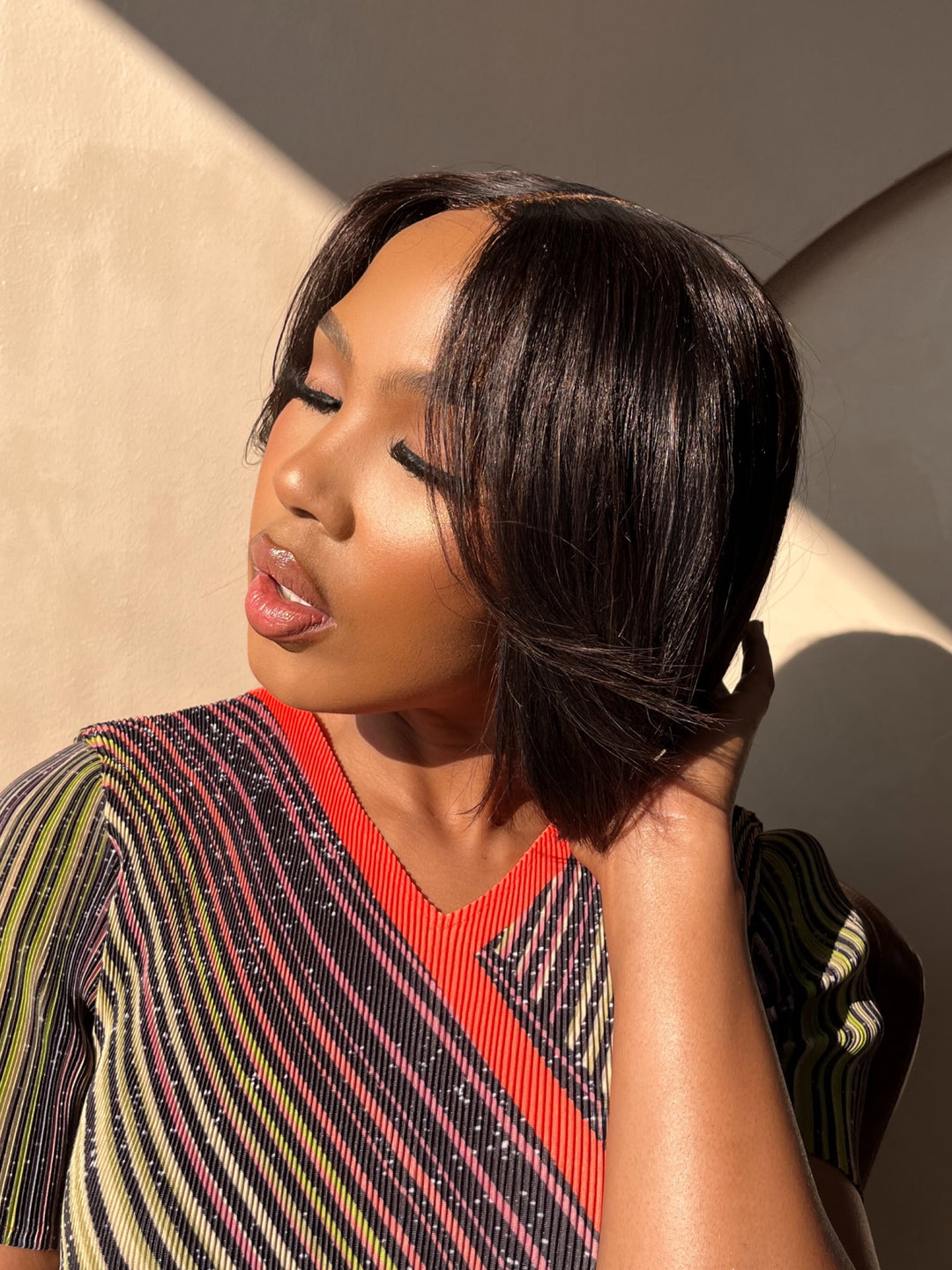 8-14" Kim K Double-Drawn Bob Wig- 2x6 Lace Closure