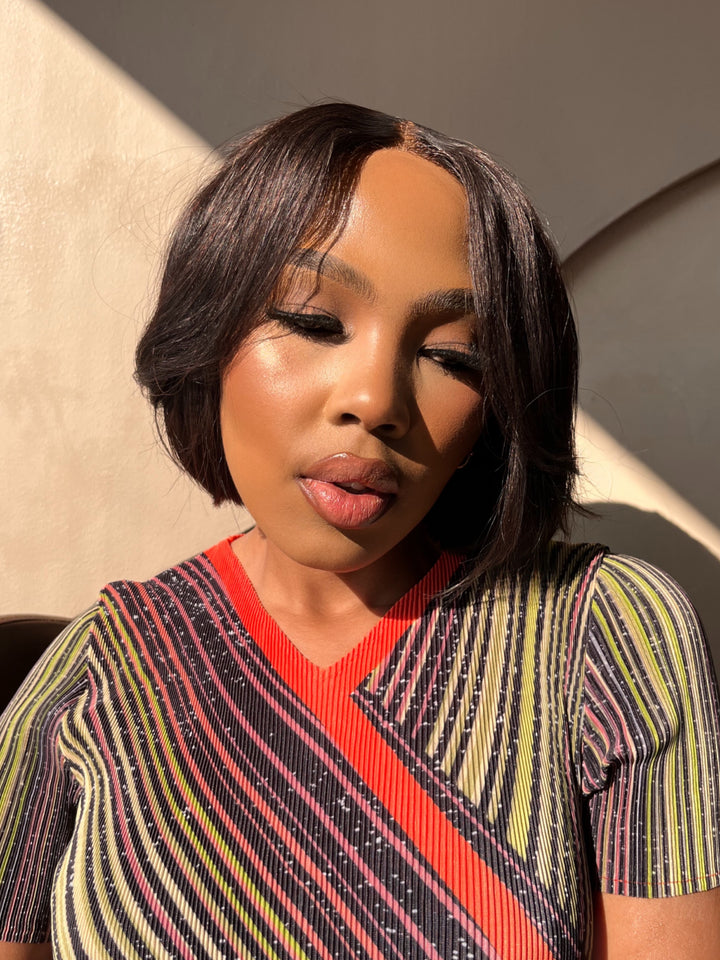 8-14" Kim K Double-Drawn Bob Wig- 2x6 Lace Closure