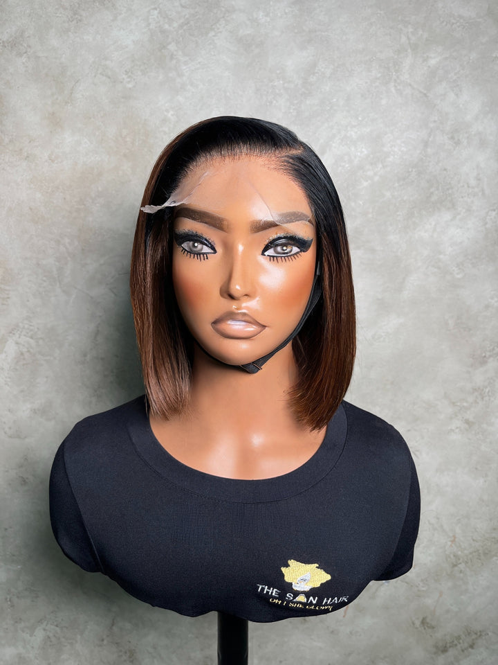 8 Straight 5X5 BOB WIG WITH COLOUR
