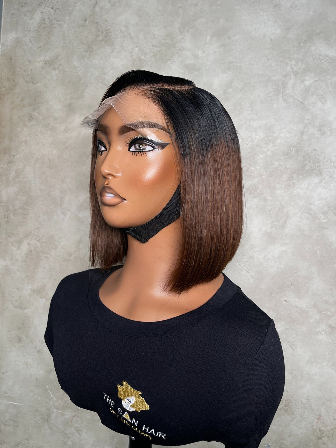 8 Straight 5X5 BOB WIG WITH COLOUR