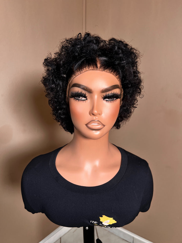 10" Afro Kinky Bob Wig- 13x4 Lace Front| Black