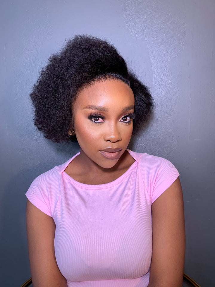 10" Afro Kinky Bob Wig- 13x4 Lace Front