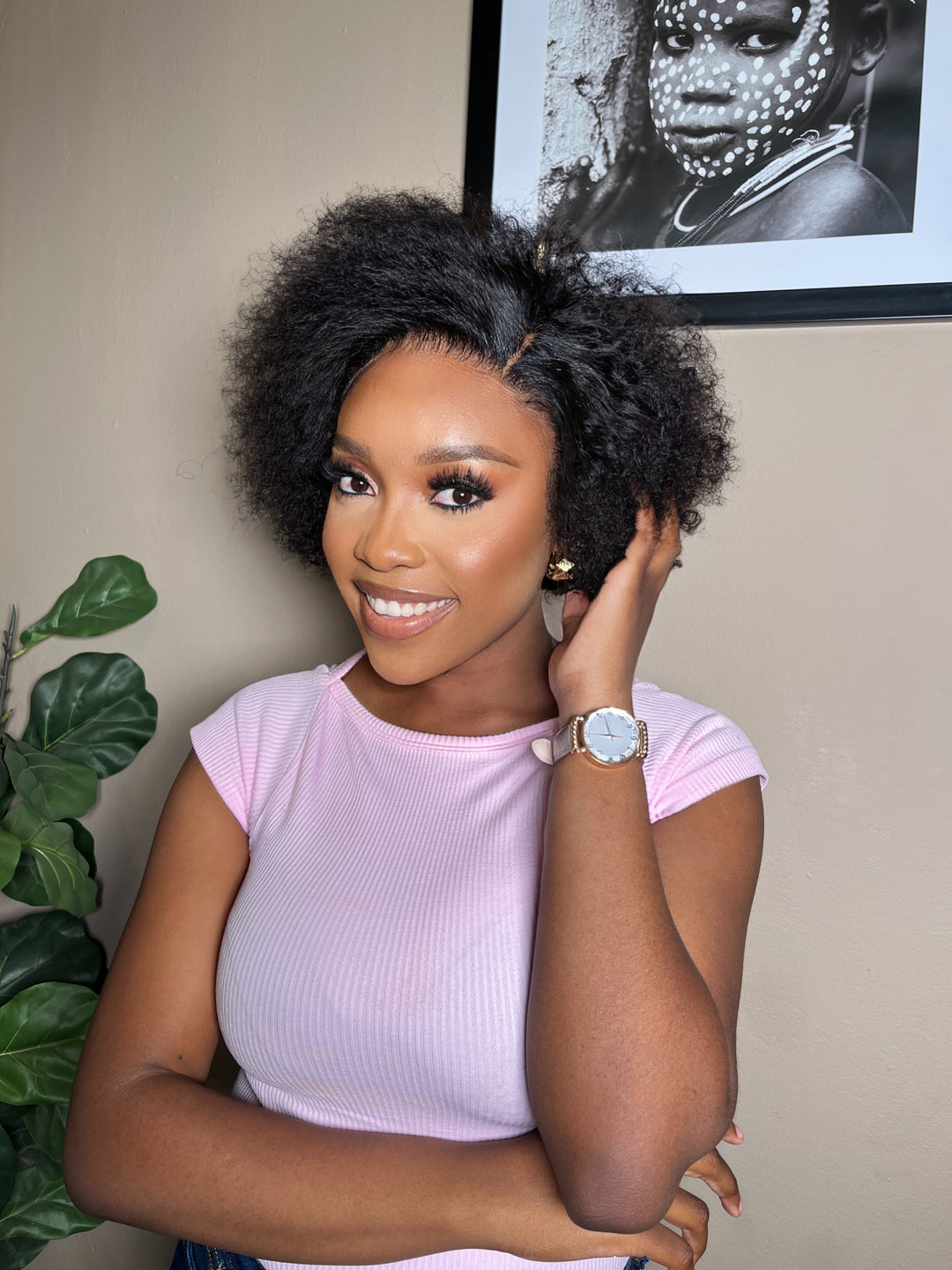 10" Afro Kinky Bob Wig- 13x4 Lace Front