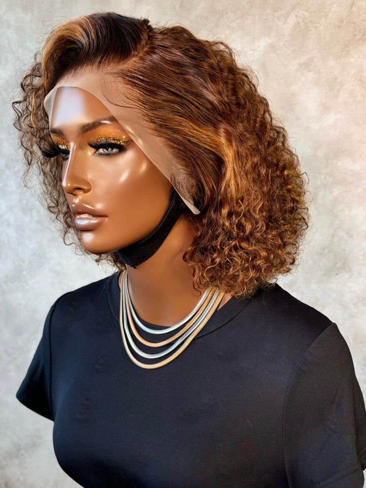 12" Romance Curl Double Drawn Bob Wig- 13x4 Lace Front| Various Colours 
