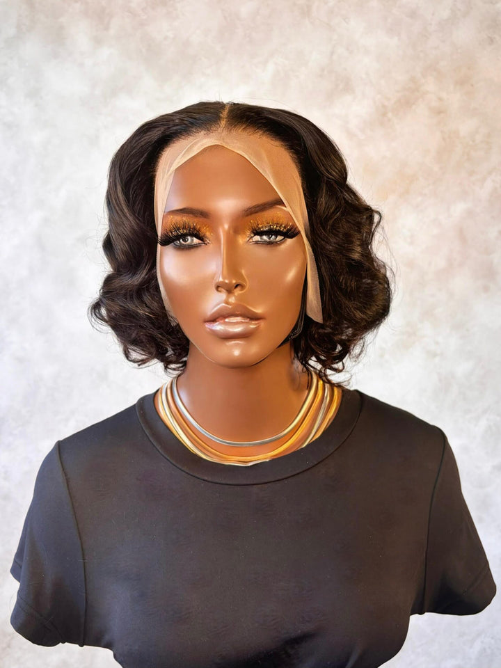 10-14" Double Drawn Vogue Bob Wig- 13x4 Lace Front| Black