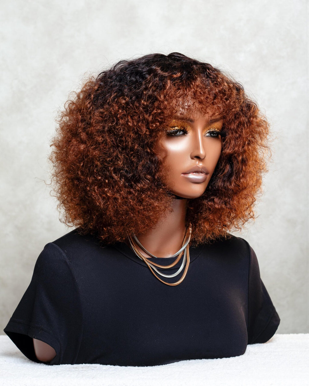 12" Rose Curl Double Drawn Fringe Wig| Various Colours 