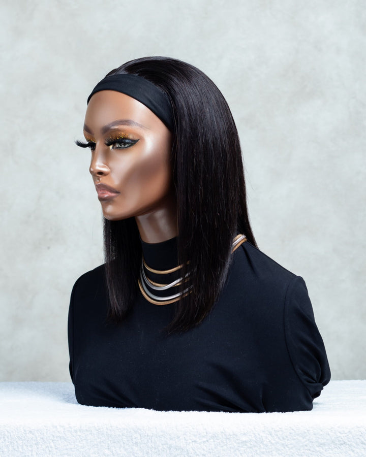 18" Straight Peruvian Headband Wig