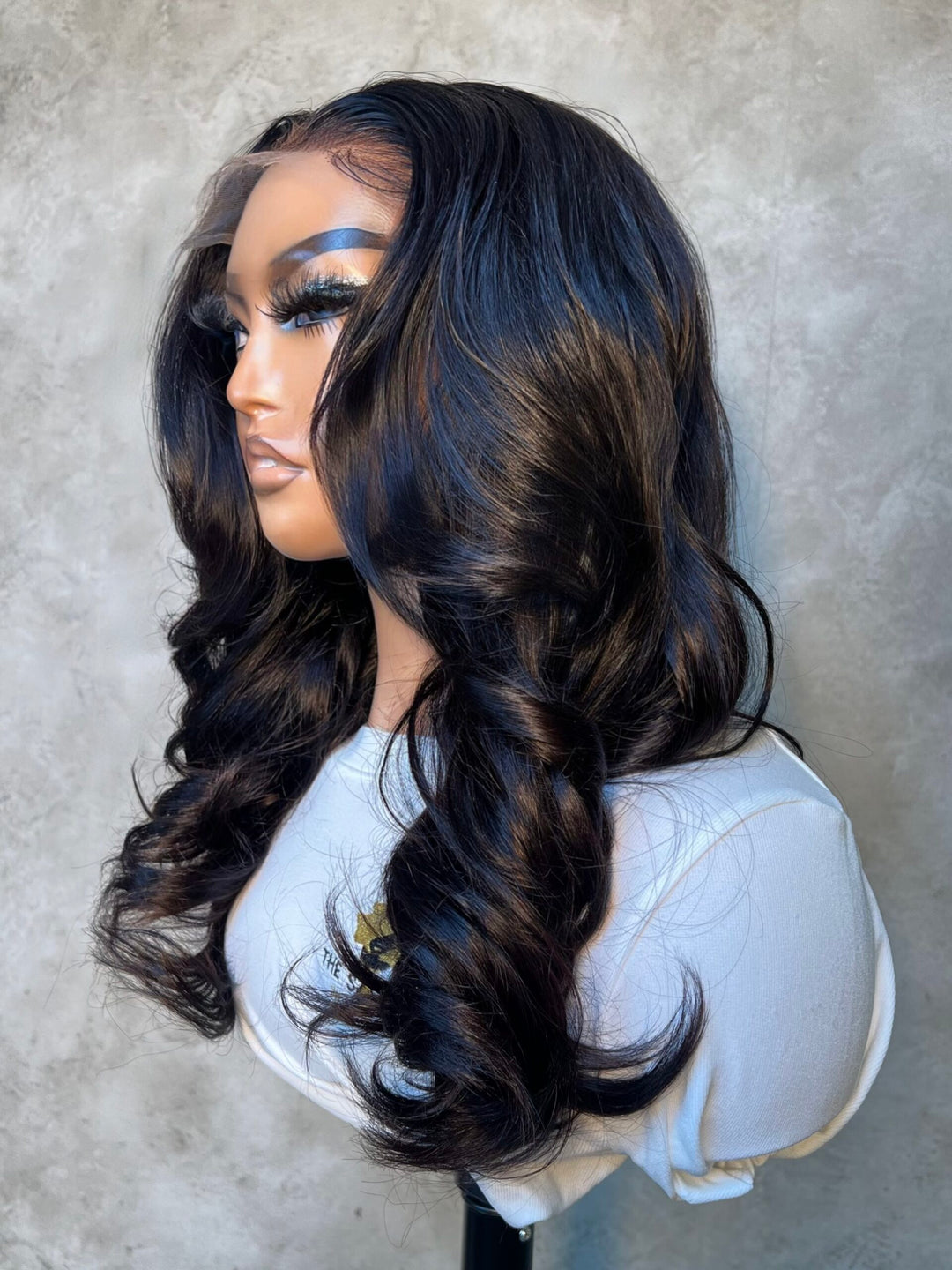 20-24" Double Drawn Wig- 5x5 HD Lace Closure| Tamara Styled| Black