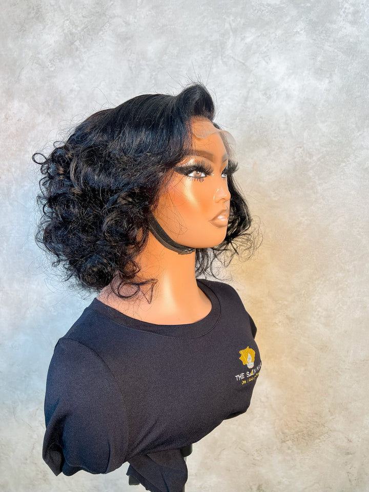 10-14" Vogue Double Drawn Bob Wig- 4x4 Lace Closure| Black 