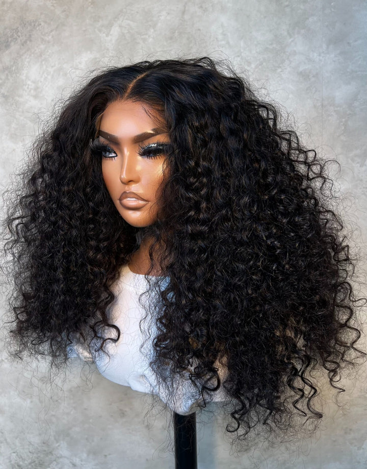 20-28" Italian Curl Double Drawn Wig- 5x5 HD| Rebecca| Black