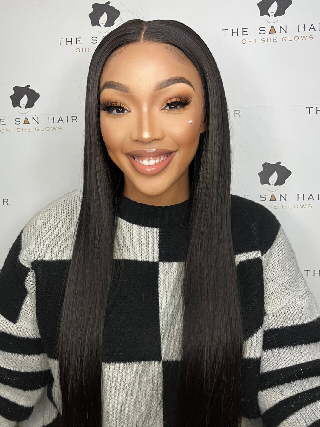 16-32" Straight Peruvian Frontal Wig- 13x4 Lace Front| Black