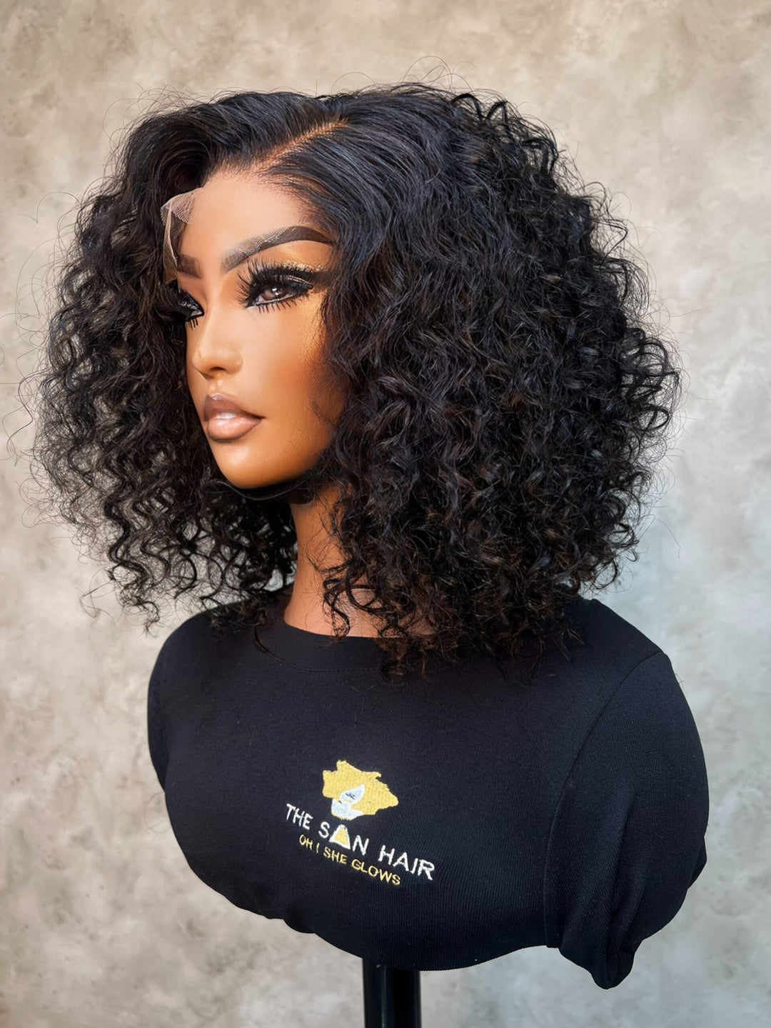 12-16" Double Drawn Wig- 5x5 HD Lace Closure| Rebecca| Black