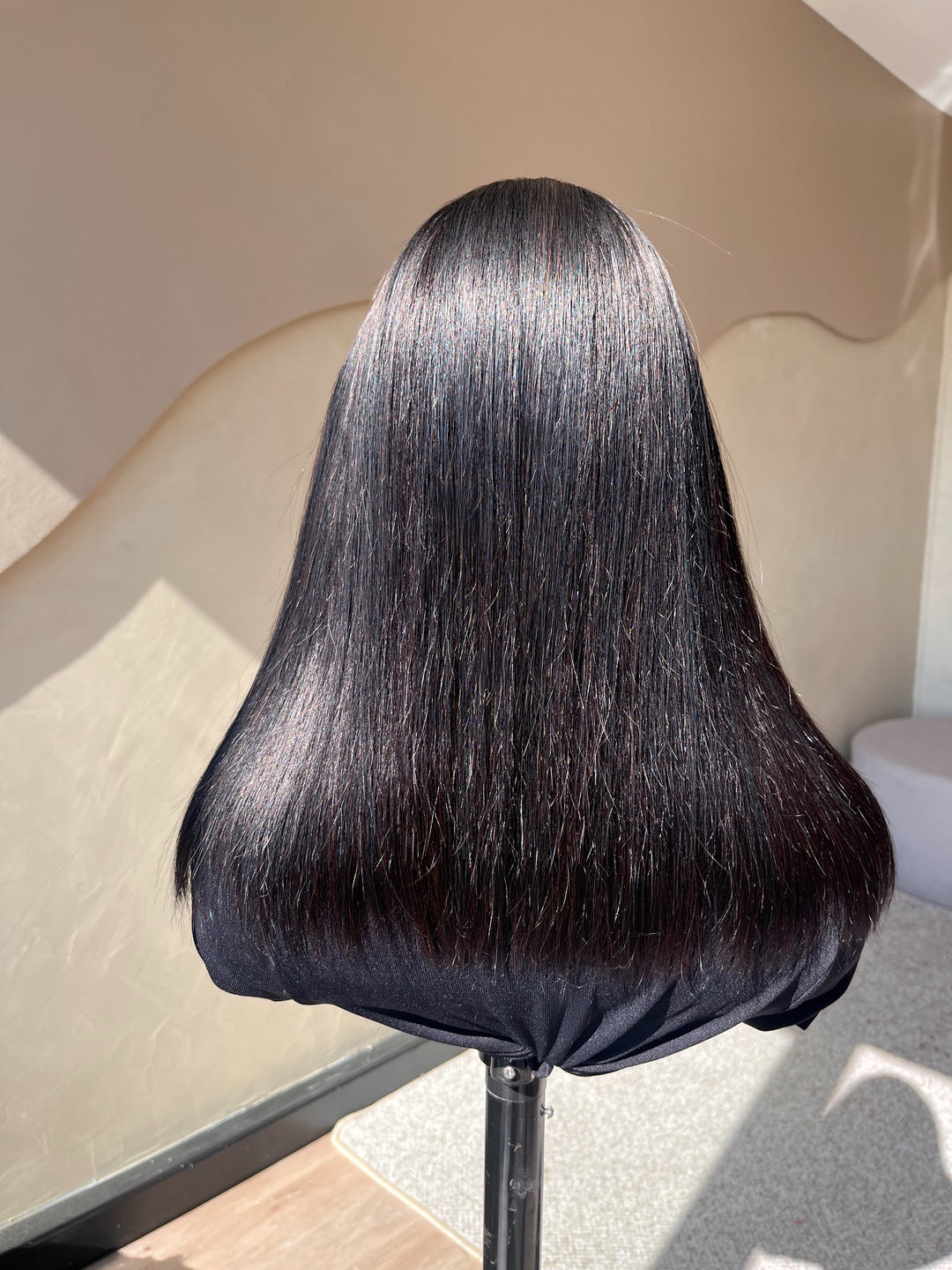 10-16" Double drawn Straight half wig | Natural