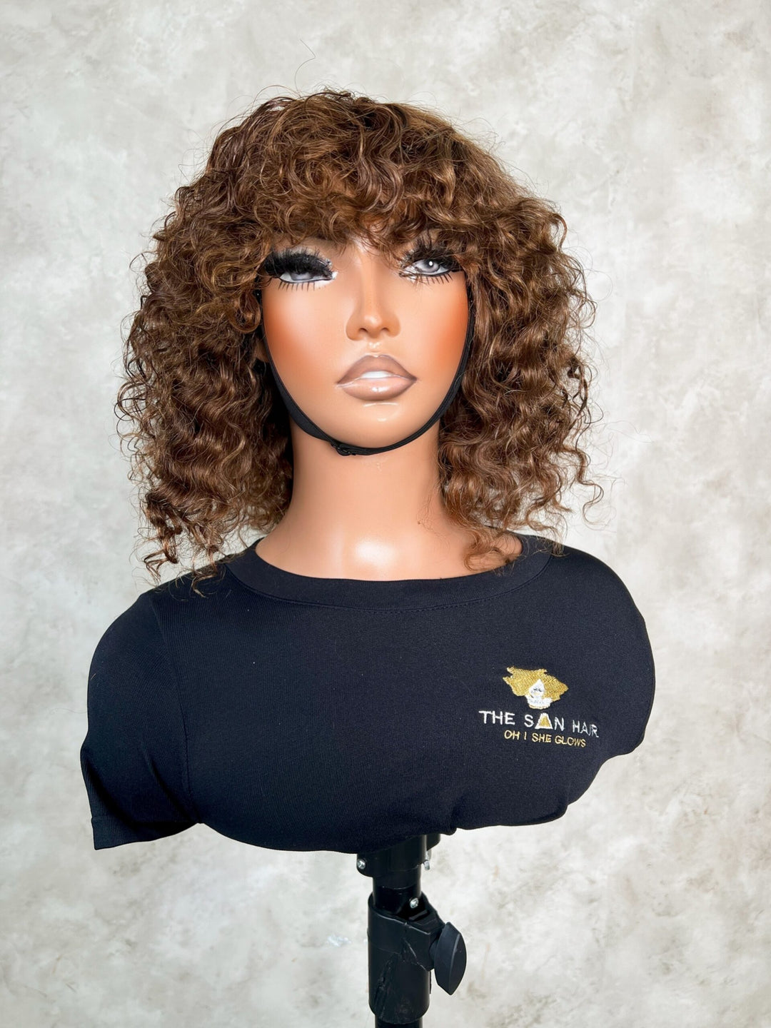 12" Rose Curl Double Drawn Fringe Wig| Various Colours 
