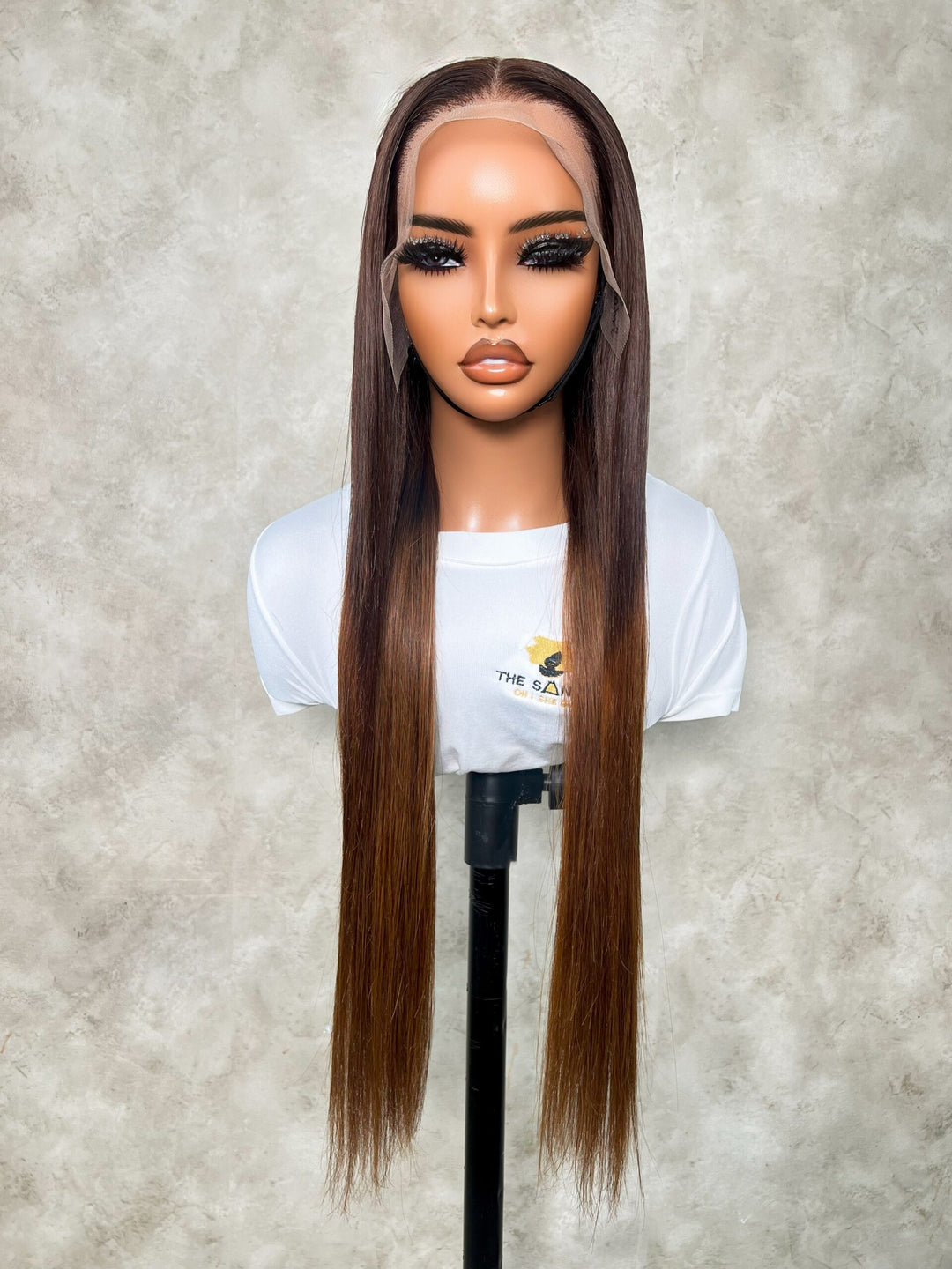 16-32" Straight Peruvian Frontal Wig- 13x4 Lace Front| Black