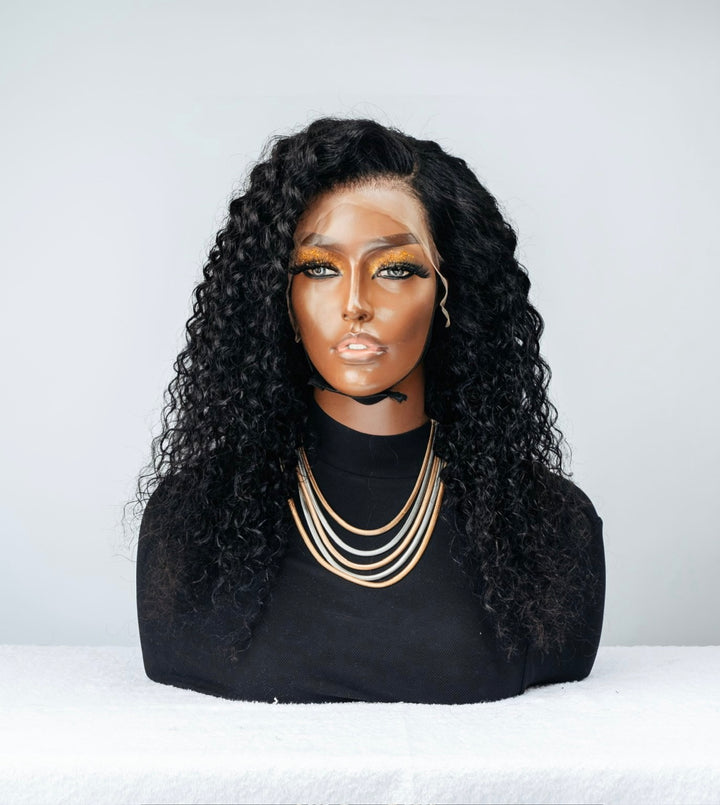 16-28" Malaysian Water Wave Wig- 13x4| Black