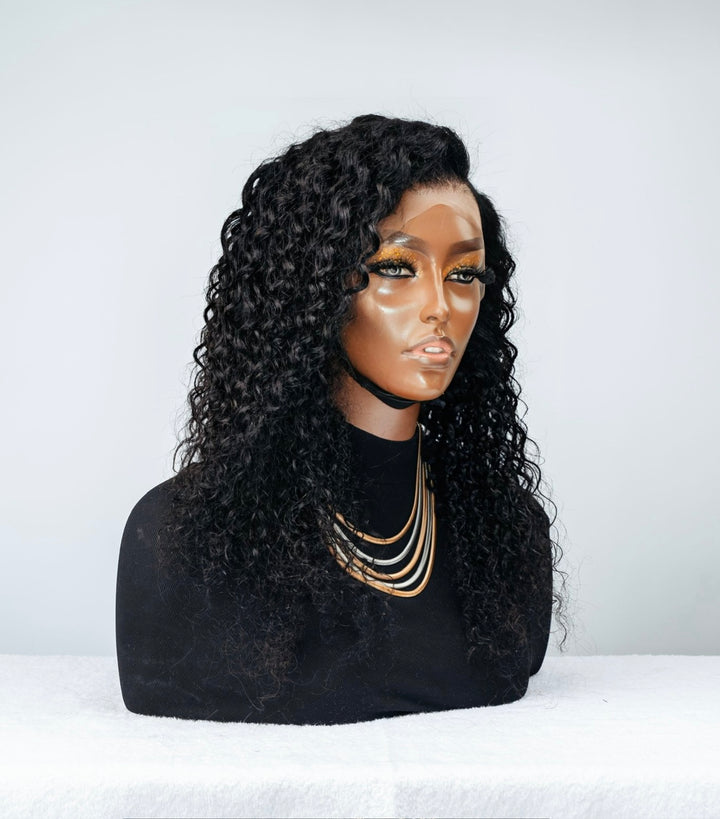 16-28" Malaysian Water Wave Wig- 13x4| Black