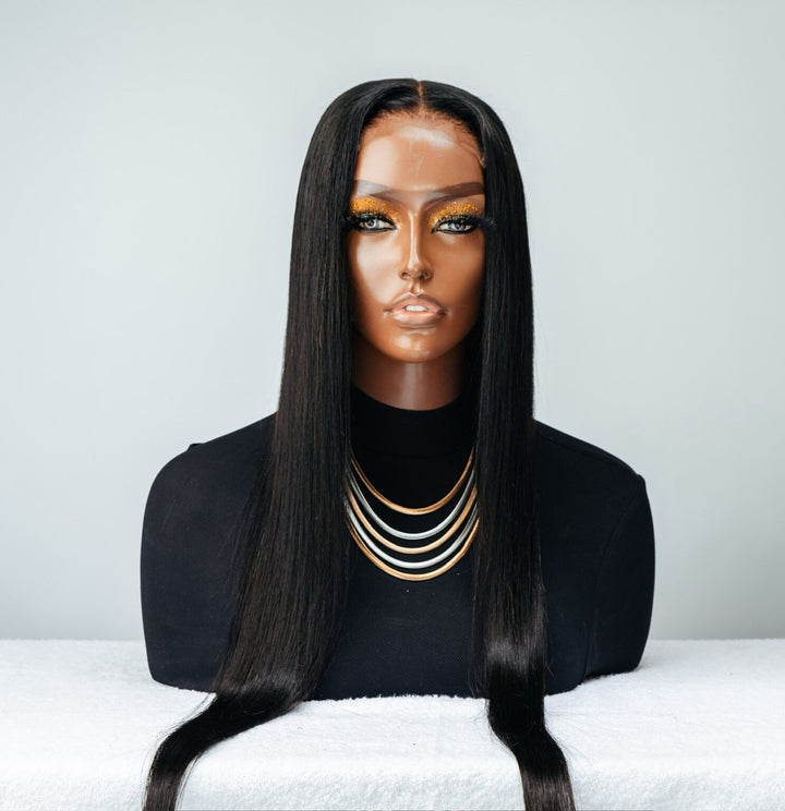 16-32" Straight Peruvian Wig- 4x4| Black