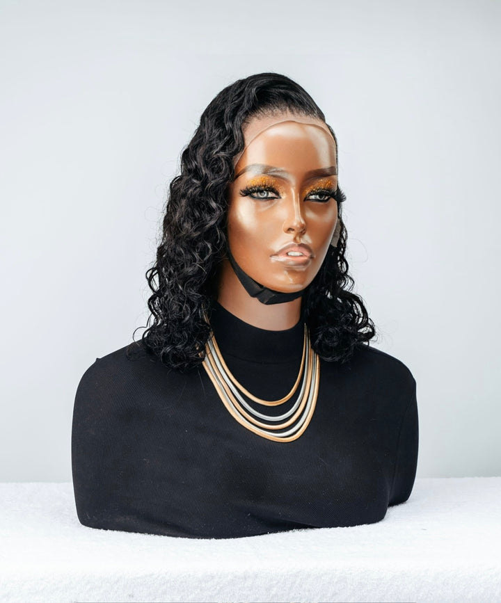 10-14" Malaysian Loose Wave Bob Wig- 13x4