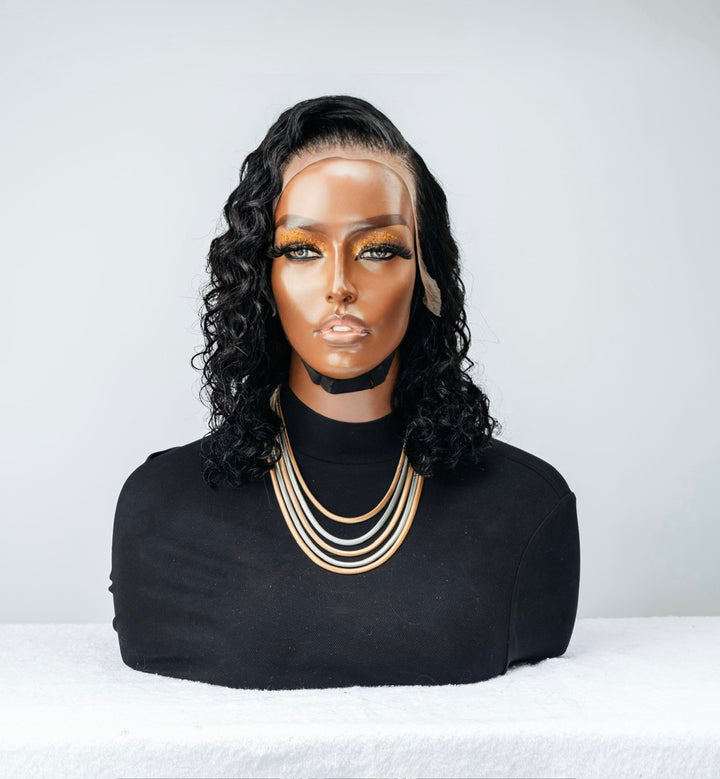 10-14" Malaysian Loose Wave Bob Wig- 13x4