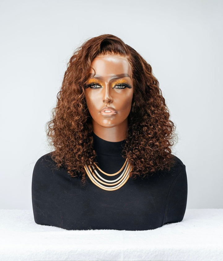 12" Rose Curl Double Drawn Bob Wig- 13x4 Lace Front| Various Colours 