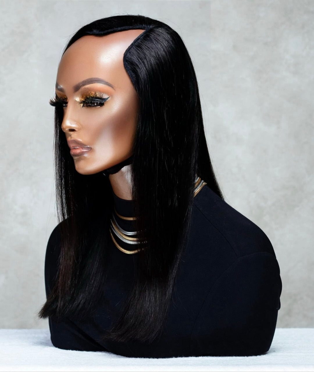 10-16" Straight Peruvian U-Part Bob Wig