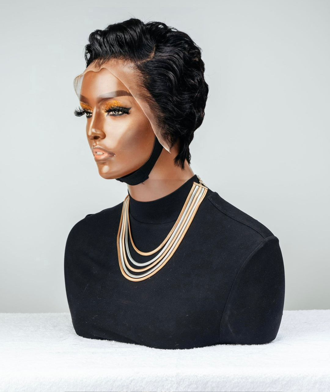 Straight pixie- 13x4 Lace Front| black