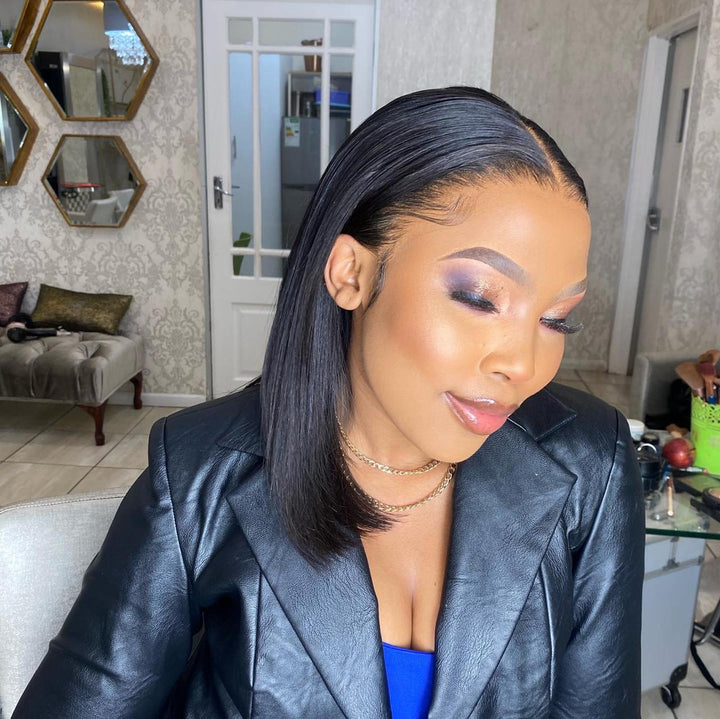 12" Straight Double Drawn Bob Wig- 13x4 HD Lace Frontal
