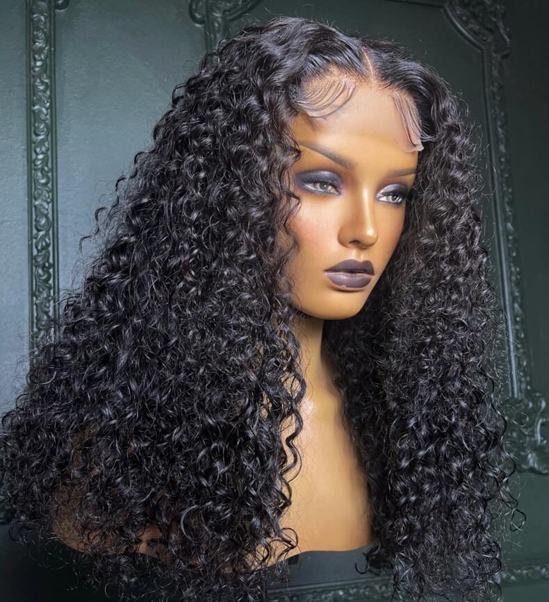 Italian Curl Double Drawn 4x4 wig is a curly hair unit that is a great investment for long lasting curls.