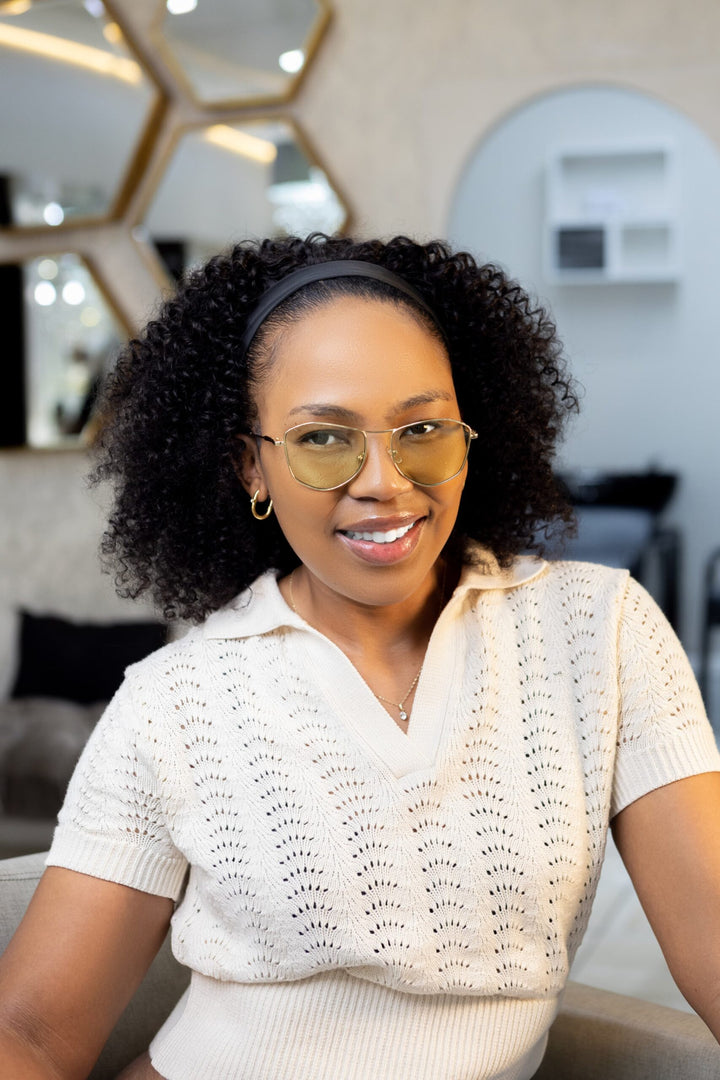 14" Jerry Curl Headband Wig