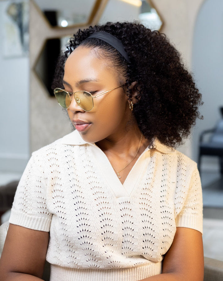 14" Jerry Curl Headband Wig